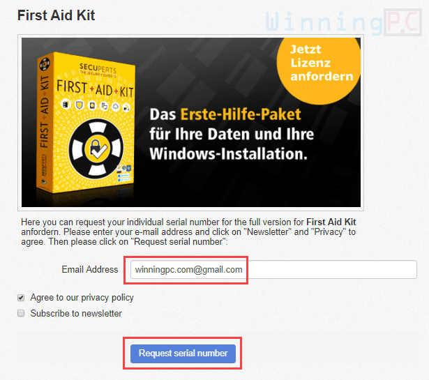 Free Key Secuperts First Aid Kit 1 Free Key Secuperts First Aid Kit - Step 1