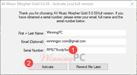 Av Music Morpher Gold Enter Your License