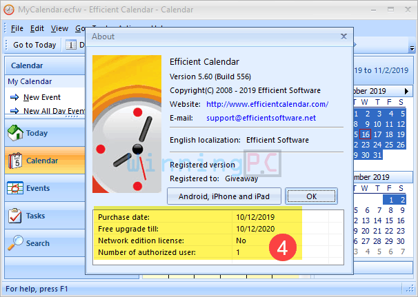 Giveaway Efficient Calendar Registration Code Step 3 Giveaway Efficient Calendar Registration Code Step 3