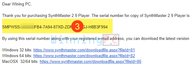 Giveaway Synthmaster Player Free License Key Step 3