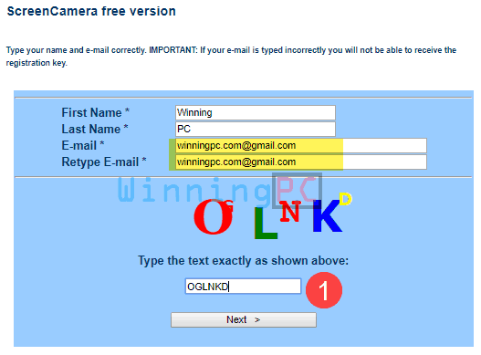 Pcwinsoft Screencamera Free License Key Step 1