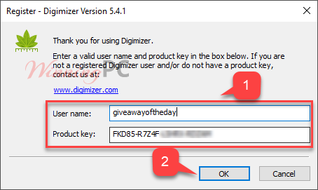 Digimizer Register