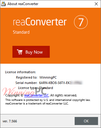 Reaconverter License Info Reaconverter License Info