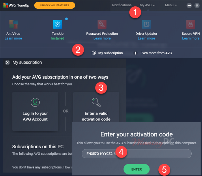 Avg Tuneup Activate