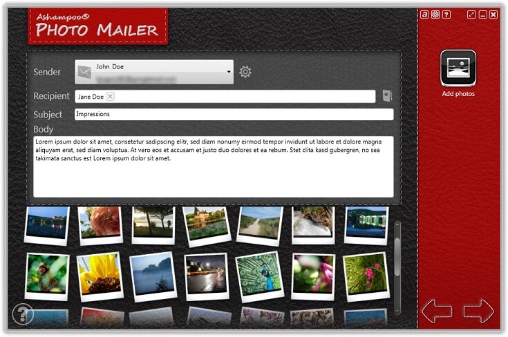 Ashampoo Photo Mailer Screenshot
