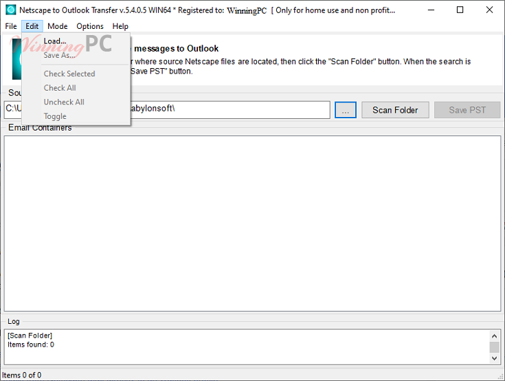 Netscape To Outlook Transfer Edit