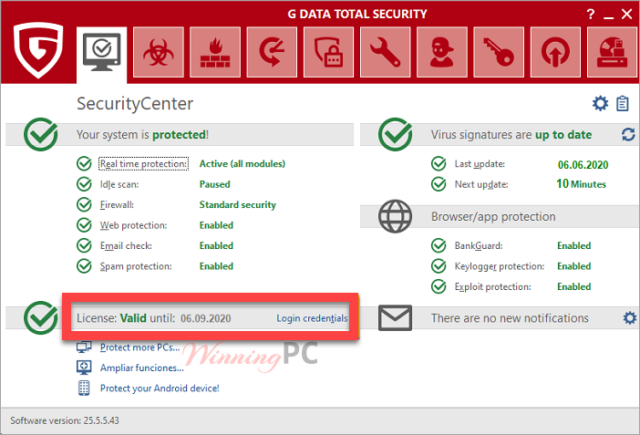 Subscription G Data Total Security 2020 Subscription G Data Total Security 2020