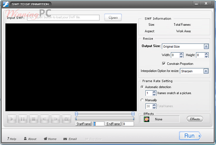 Swf To Gif Converter Screenshot