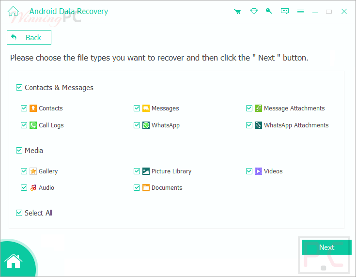 Apeaksoft Android Data Recovery Choose Files Types Apeaksoft Android Data Recovery Choose Files Types