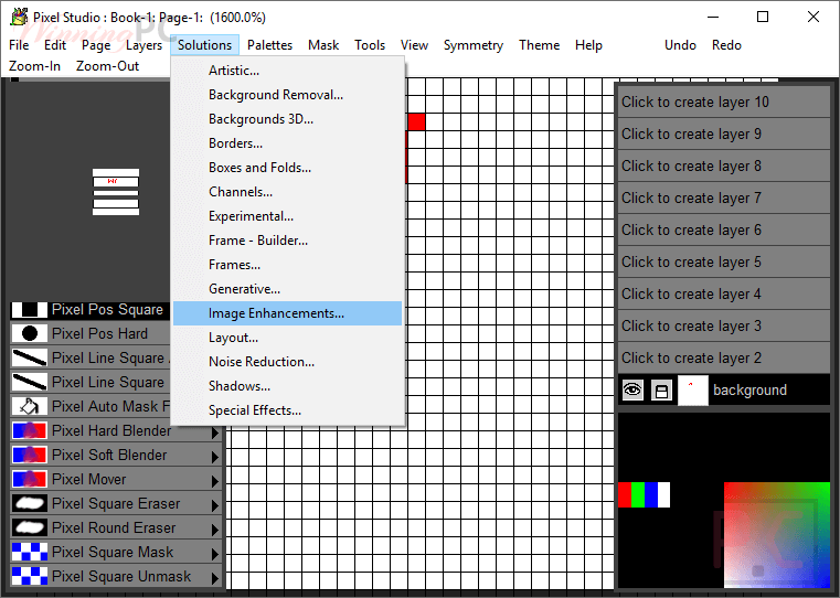 Pixarra Pixel Studio Solutions Screenshot