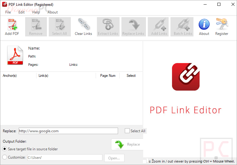 Pdf Link Editor Pro Screenshot