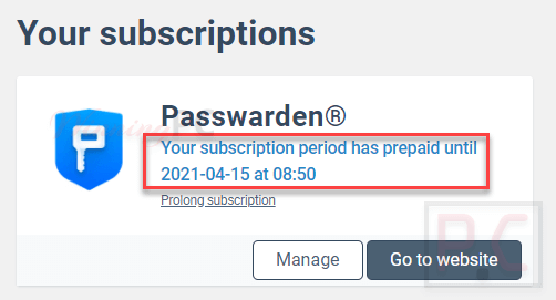 Keepsolid Passwarden Subscription