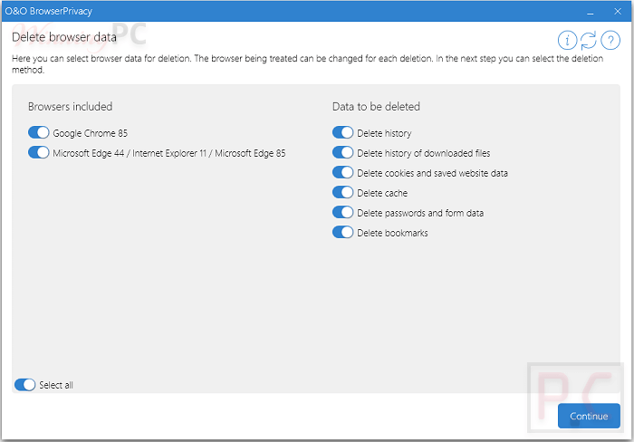 O&Amp;O Browserprivacy Professional Screenshot