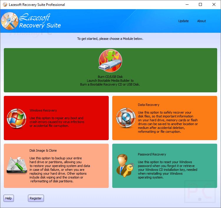 Lazesoft Recovery Suite Screenshot Lazesoft Recovery Suite Screenshot