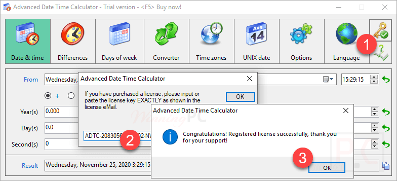 Advanced Date Time Calculator Free License Key