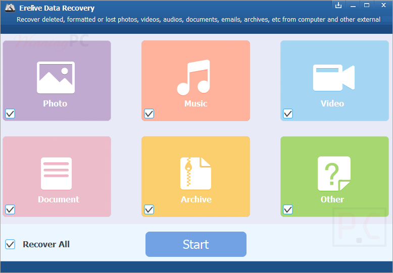 Erelive Data Recovery For Windows Screenshot Erelive Data Recovery For Windows Screenshot