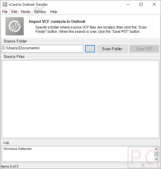 Vcard To Outlook Transfer Screenshot Vcard To Outlook Transfer Screenshot