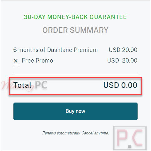 Dashlane Password Manager Order Summary Dashlane Password Manager Order Summary