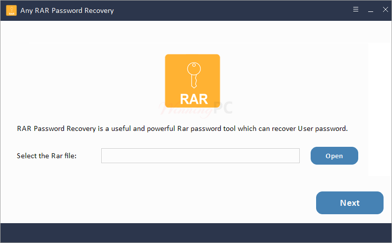 Any Rar Password Recovery Screenshot