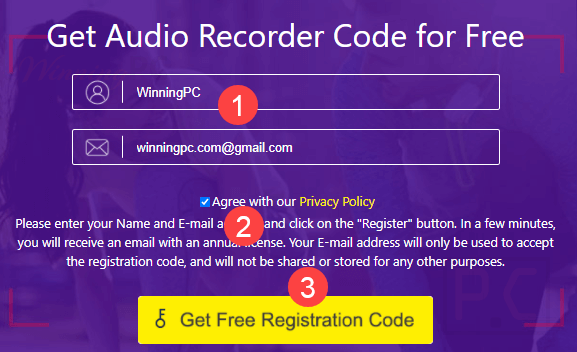 Anymp4 Audio Recorder Giveaway Page