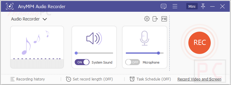 Anymp4 Audio Recorder Screenshot