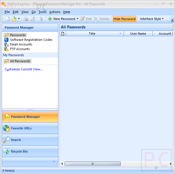 Efficient Password Manager Pro Screenshot