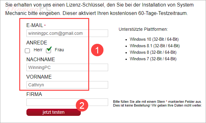 Iolo System Mechanic Giveaway Page