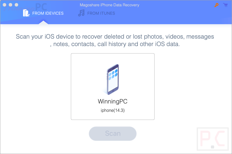 Magoshare Iphone Data Recovery For Mac Screenshot