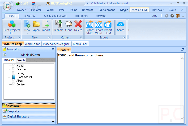 Vole Media Chm Screenshot
