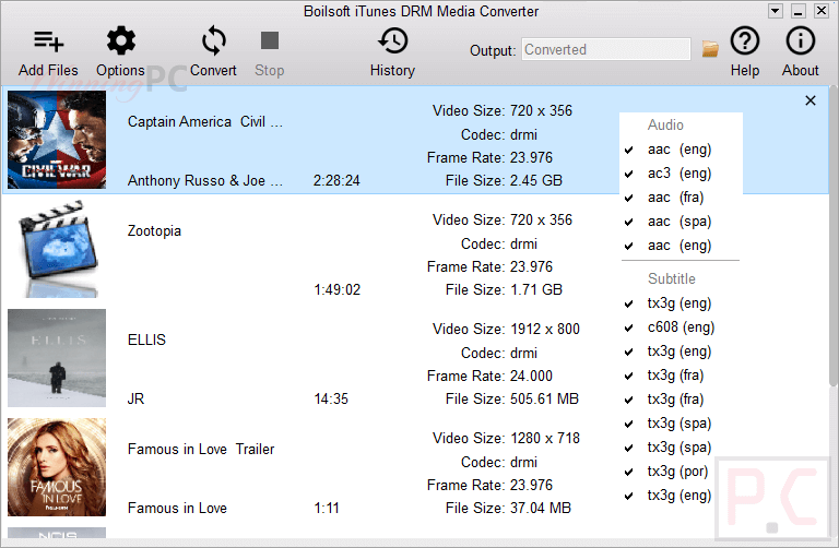 Boilsoft Itunes Drm Media Converter Output Settings