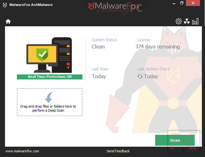 Deep Scan Malwarefox Premium Windows Deep Scan Malwarefox Premium (Windows)