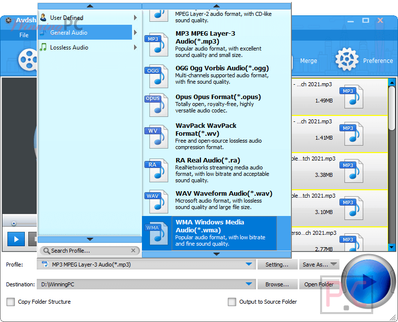 Support Formats Avdshare Audio Converter Support Formats Avdshare Audio Converter