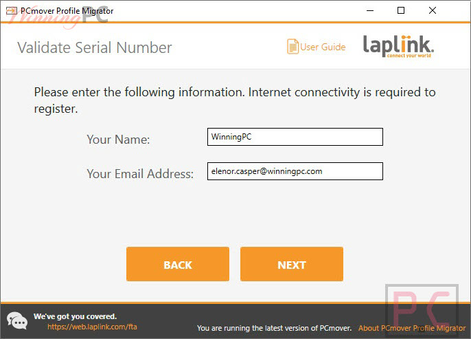 Validate Serial Number Pcmover Profile Migrator