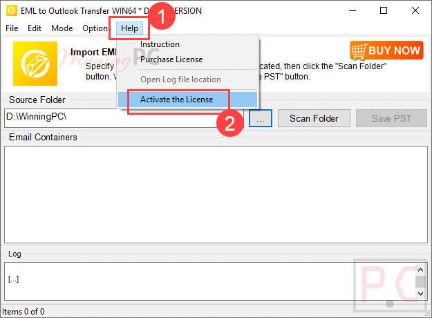 Eml To Outlook Transfer Activation
