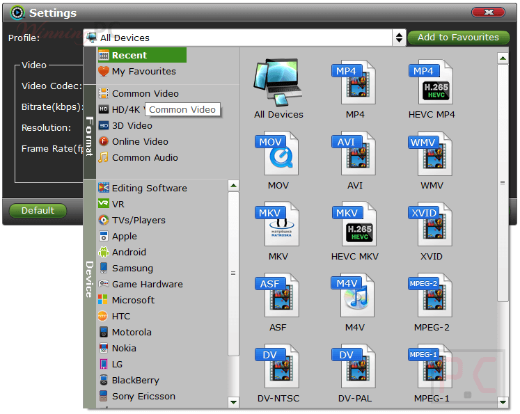 Vidmobie Video Converter Settings
