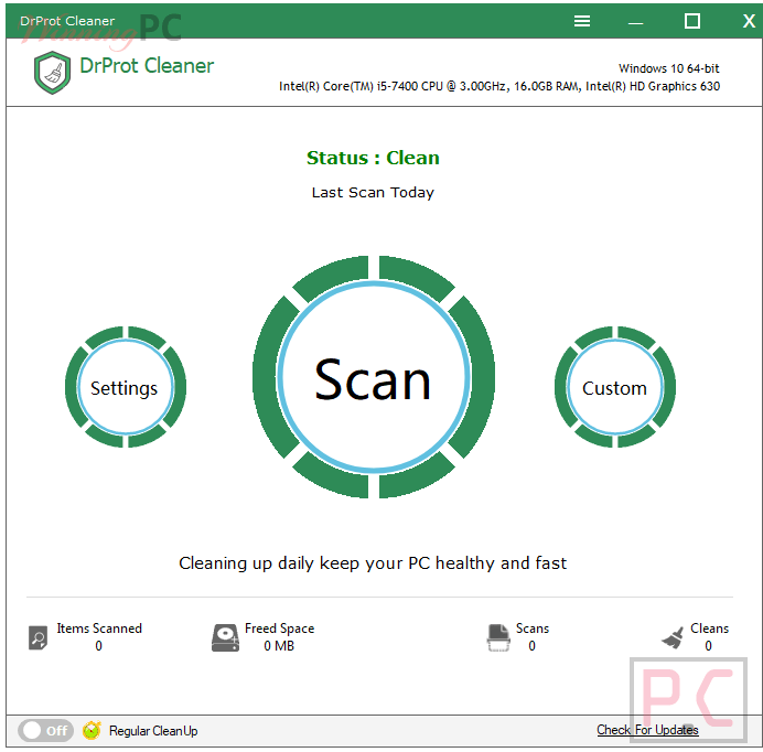 Drprot Cleaner Screenshot