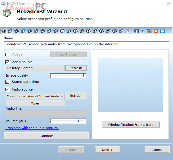 Hi Qos Streaming Server Broadcast Wizard
