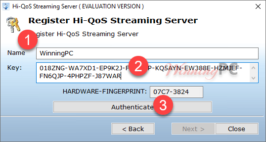 Hi Qos Streaming Server Registration