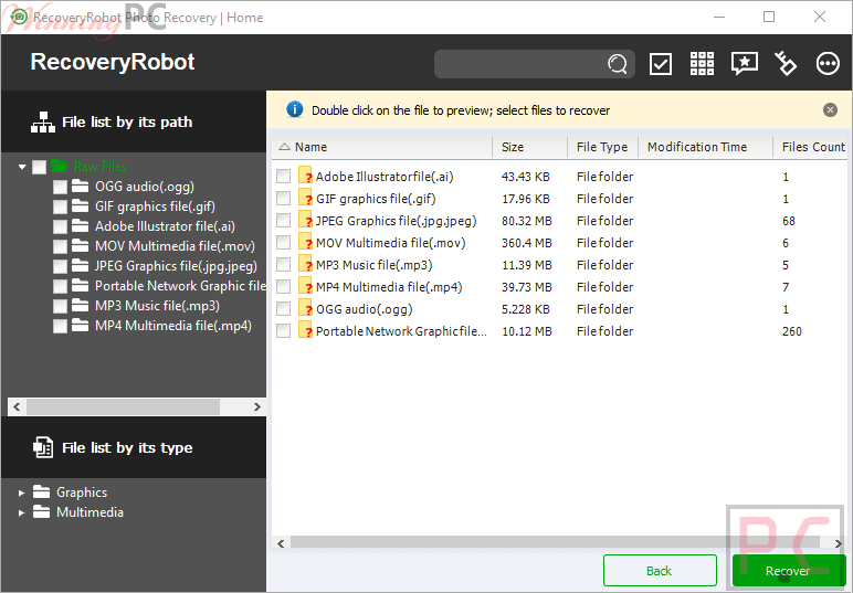 File List Recoveryrobot Photo Recovery