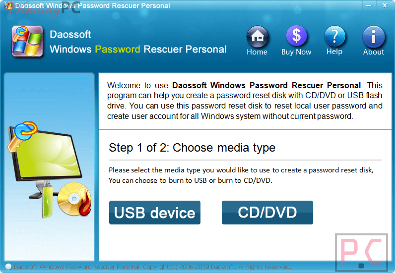 Daossoft Windows Password Rescuer Screenshot