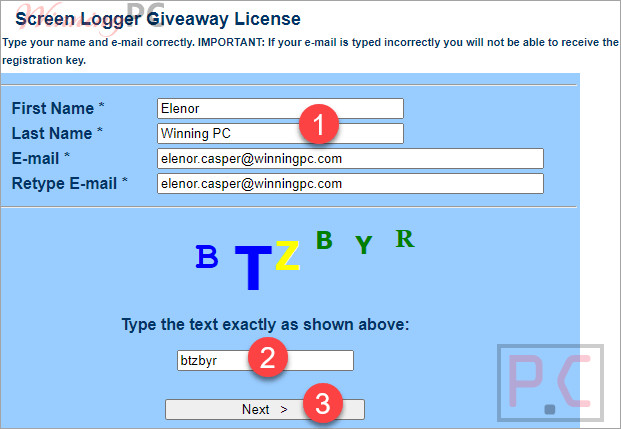 Pcwinsoft Screen Logger Giveaway Page Pcwinsoft Screen Logger Giveaway Page