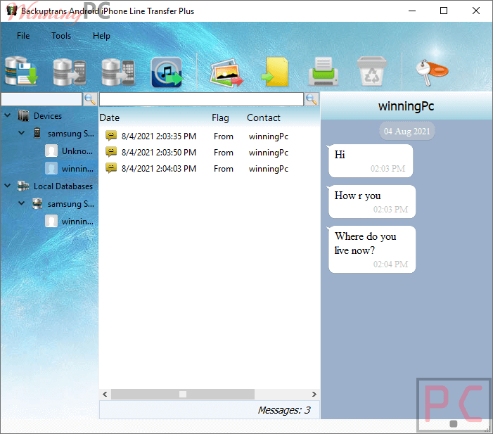 Backup Backuptrans Android Iphone Line Transfer Plus Backuptrans Android Iphone Line Transfer + Screenshot