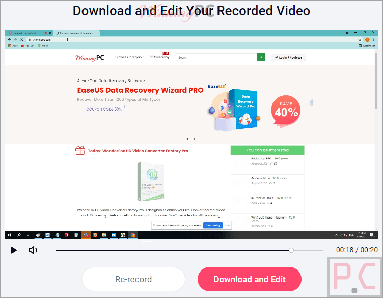 Edit Recorded Video Recordcast