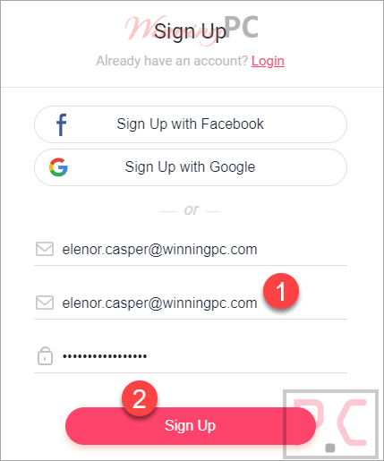 Sign Up Recordcast