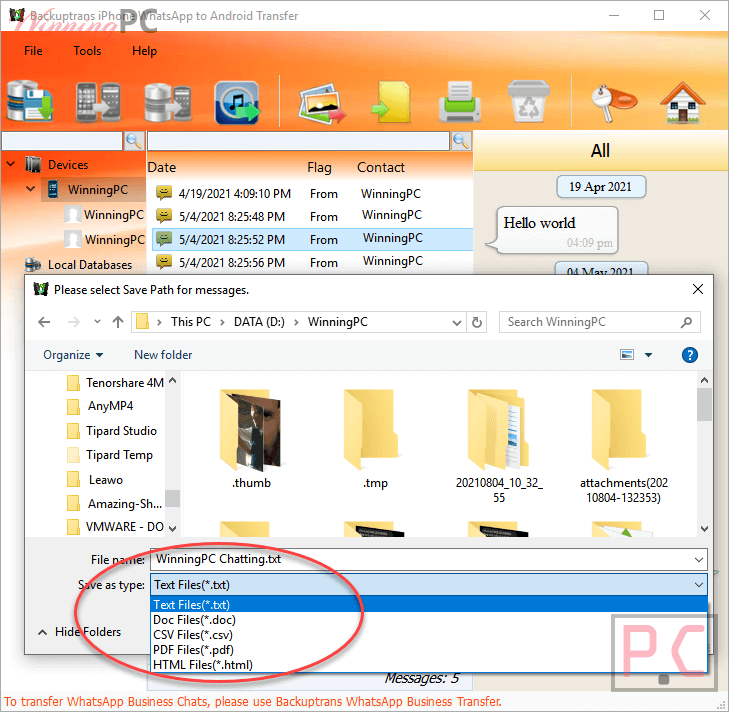 Backuptrans Iphone Whatsapp To Android Transfer