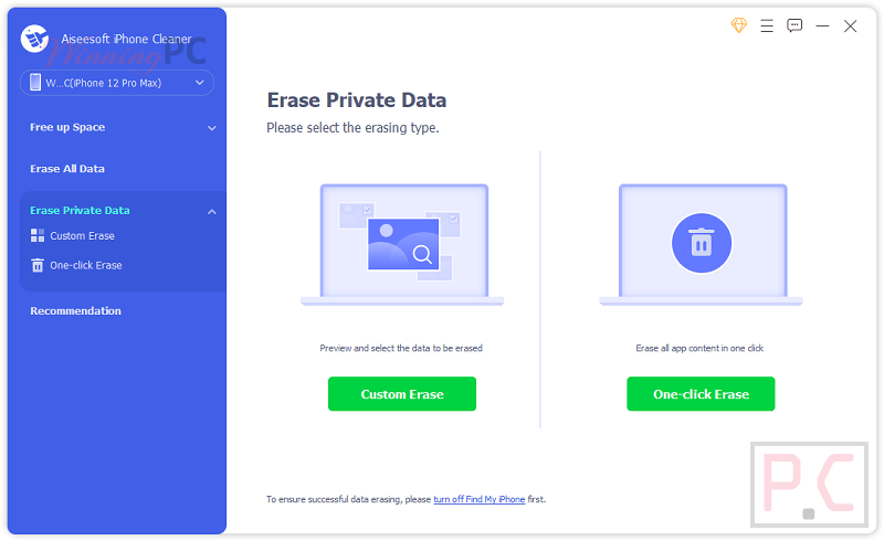 Aiseesoft Iphone Cleaner Erase Private Data