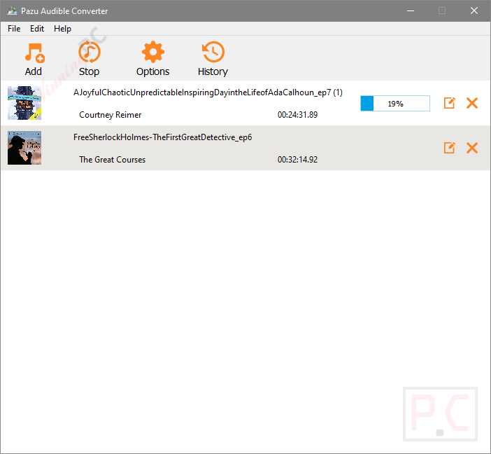 Converting Pazu Audible Converter