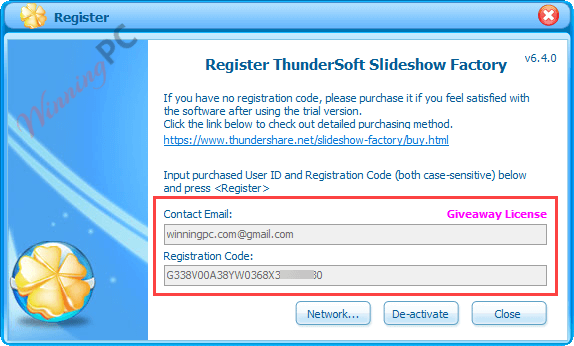 Thundersoft Slideshow Factory Giveaway Download