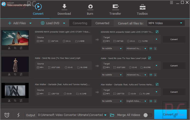 Aimersoft Video Converter Ultimate Screenshot Aimersoft Video Converter Ultimate Screenshot