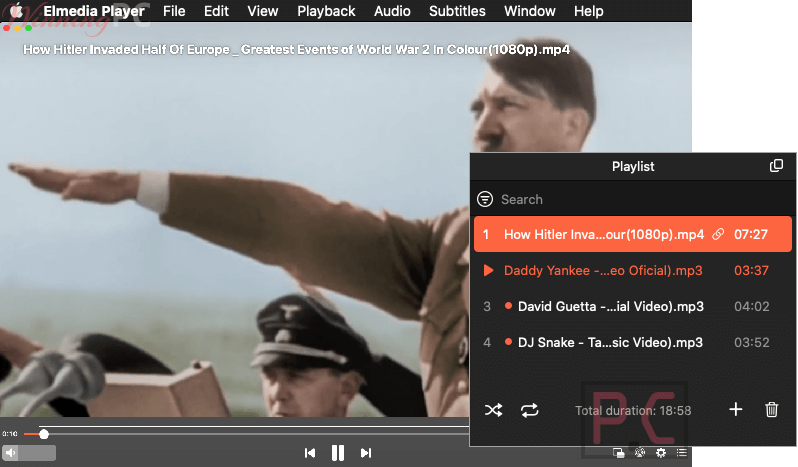 Playlist Eltima Elmedia Player